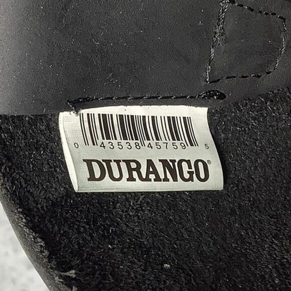 Durango Black Leather Men's Boots - Picture 9 of 12